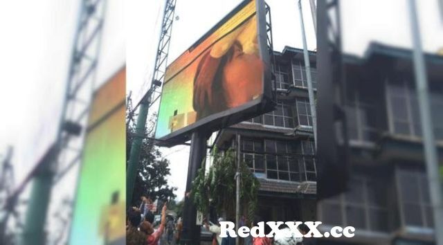 A billboard 'accidentally' shows a Japanese porn on screen. September 2016.  Jakarta, Indonesia. from hot porn artis indonesia fuck xxx Post - RedXXX.cc