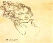 This piece is titled Dying Edith by artist Egon Schiele. The woman, Edith Harms, was Schiele’s wife, and was dying of Spanish flu. She died October 28, 1918, at 25, the same day this was drawn. Schiele would die three days later at 28 of the same disease. from edith stephany gutierrez