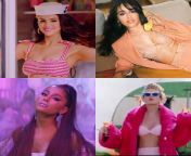 Singer vs Singer: Selena Gomez, Camilla Cabello, Ariana Grande and Taylor Swift - 1) Cum in her mouth 2) Cum in her ass 3) Cum on her tits 4) Cum in her pussy from bangladeshi singer nancy sex