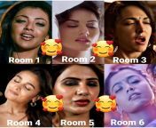 Why Room? Why? Room 1 - Kajal, Room 2 - Urvashi, Room 3 - Kiara, Room 4 - Alia, Room 5 - Samantha, Room - 6 Rashmika from broth room sex