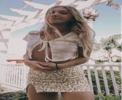 ( 18 sluty blonde in mini skirt and crop top ) Do you boys like my outfit my floral mini skirt and my little crop top with no bra just to be extra naughty. from mini skirt belly dancefrican