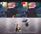 What's wrong with China, also, since when China allows Japanese anime? from oc china x